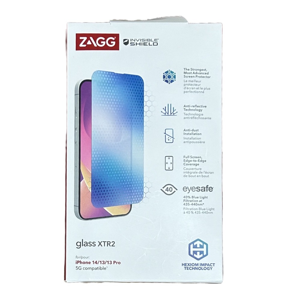 ZAGG Glass XTR2 Invisible Shield Screen Protector Edge-to-Edge iPhone 13/14